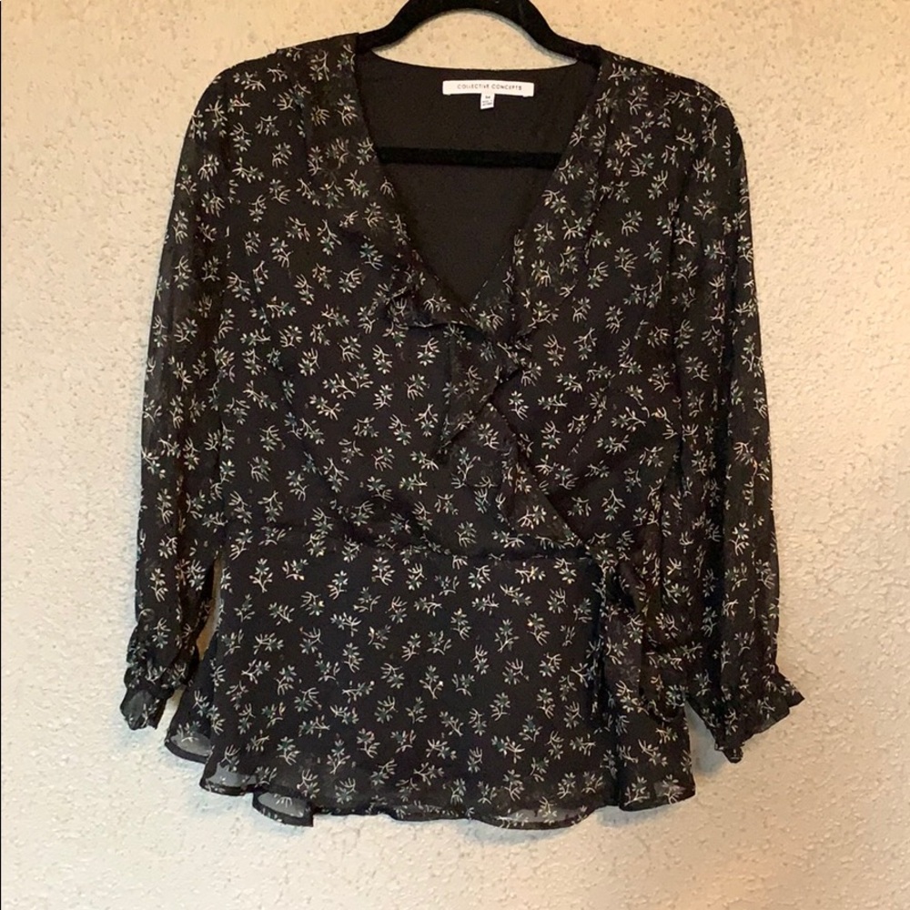 Black and gold blouse